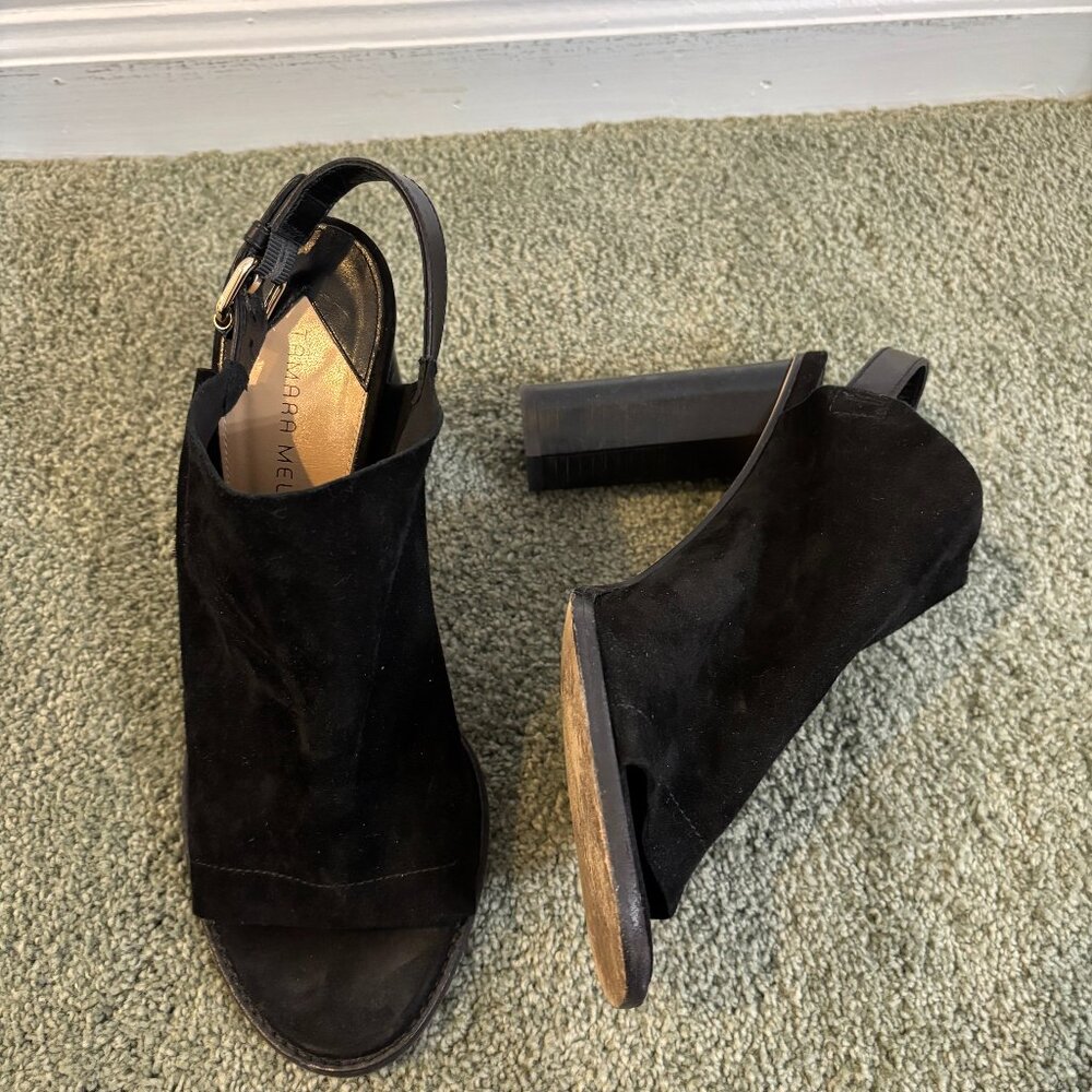 Tamara Mellon Suede Sling Back High Heels